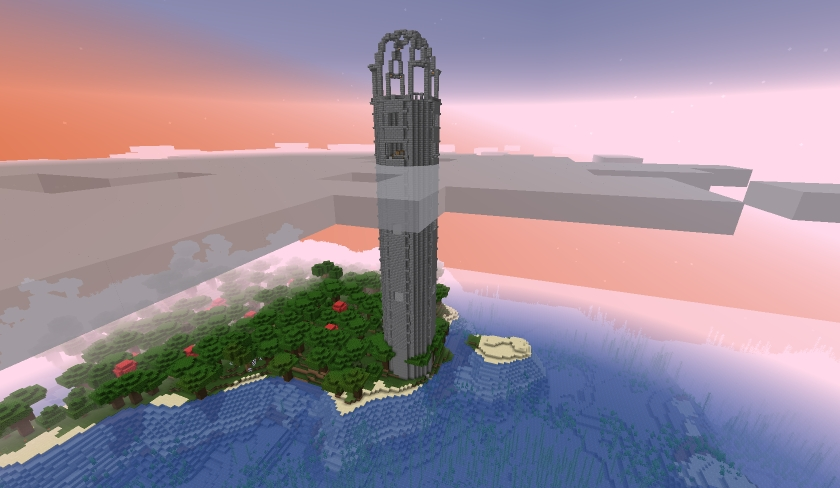 Minecraft Screenshot: Randomly Generated Tower