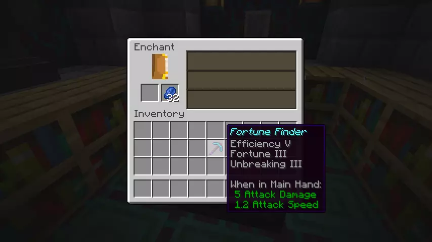 Minecraft 1.18 Mining Guide: Enchanted Pickaxe Named Fortune Finder