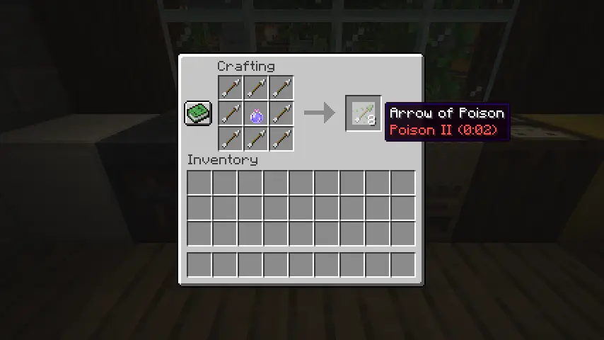 Minecraft 1.19 Potion Guide - Tipped Arrow Crafting Recipe