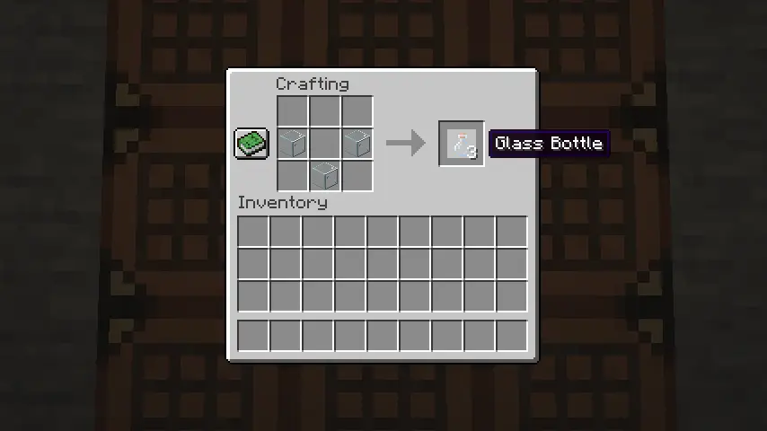 Minecraft 1.19 Potion Guide - Glass Bottle Crafting Recipe