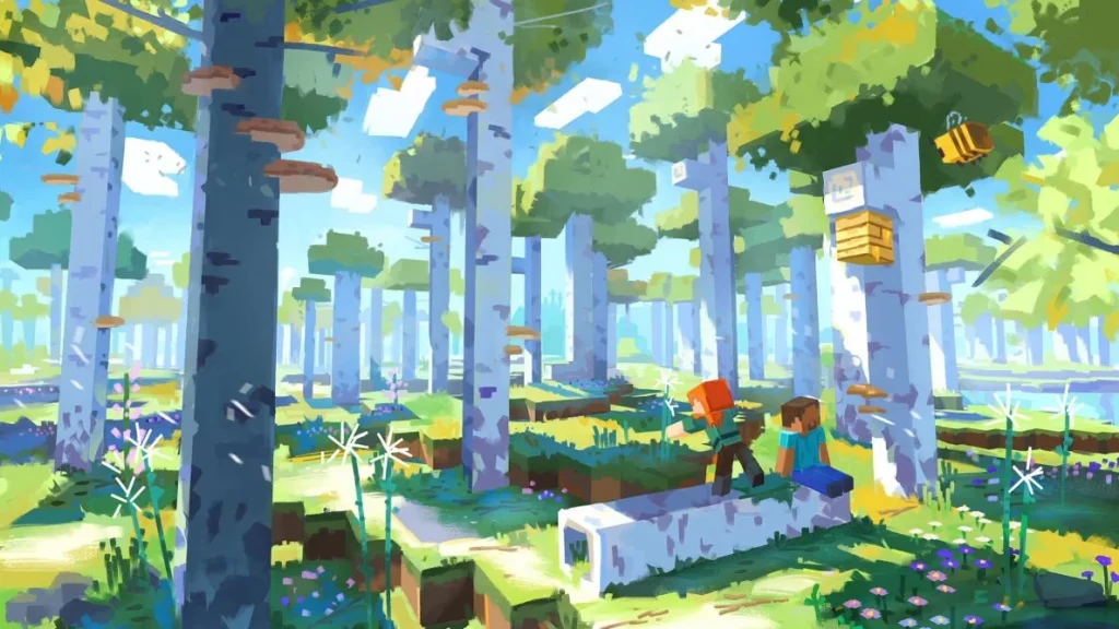 Minecraft Birch Forest Concept Art
