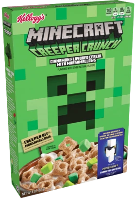 Minecraft Creeper Crunch Cereal United States Box